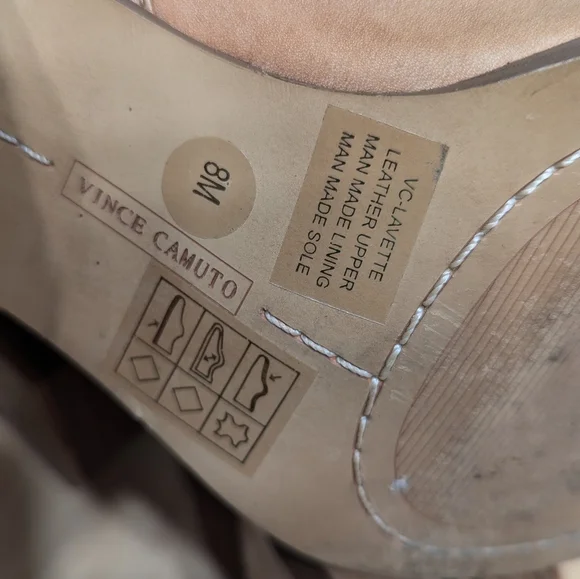 VINCE CAMUTO laser cut peep toe booties (size 8) - Picture 7 of 7